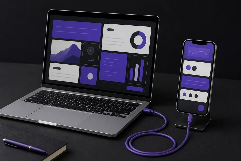 Ноутбук и смартфон с модульным интерфейсом