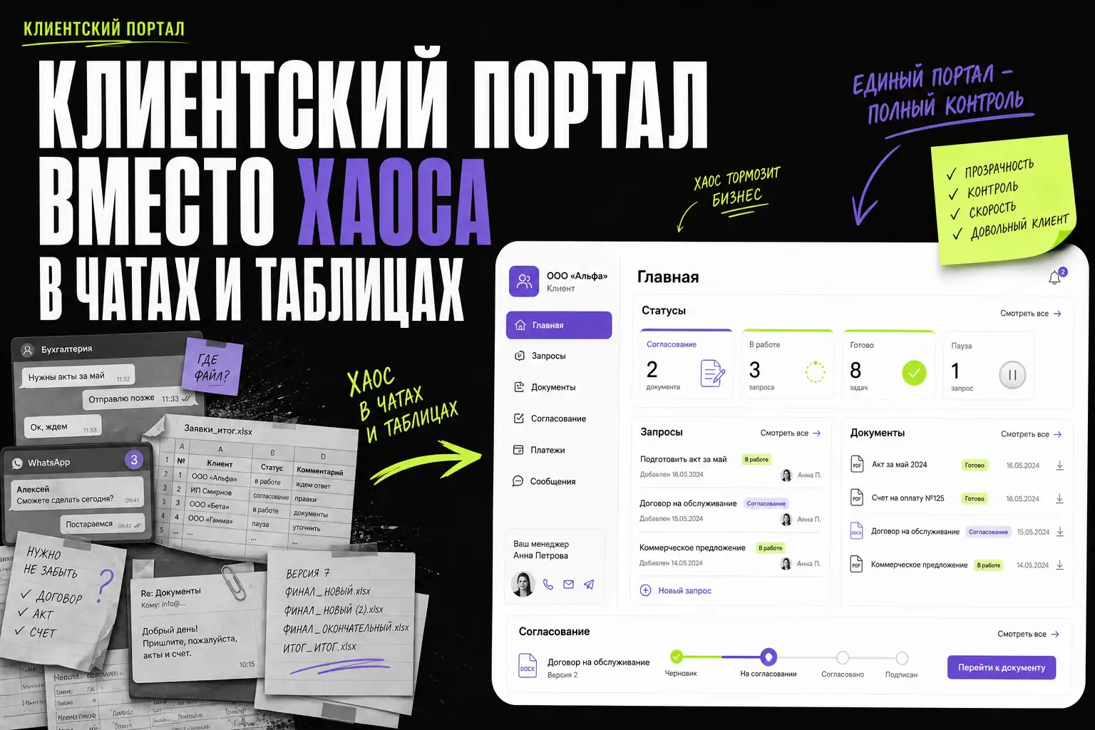 Обложка статьи FIXERS: Клиентский портал вместо хаоса в чатах и таблицах