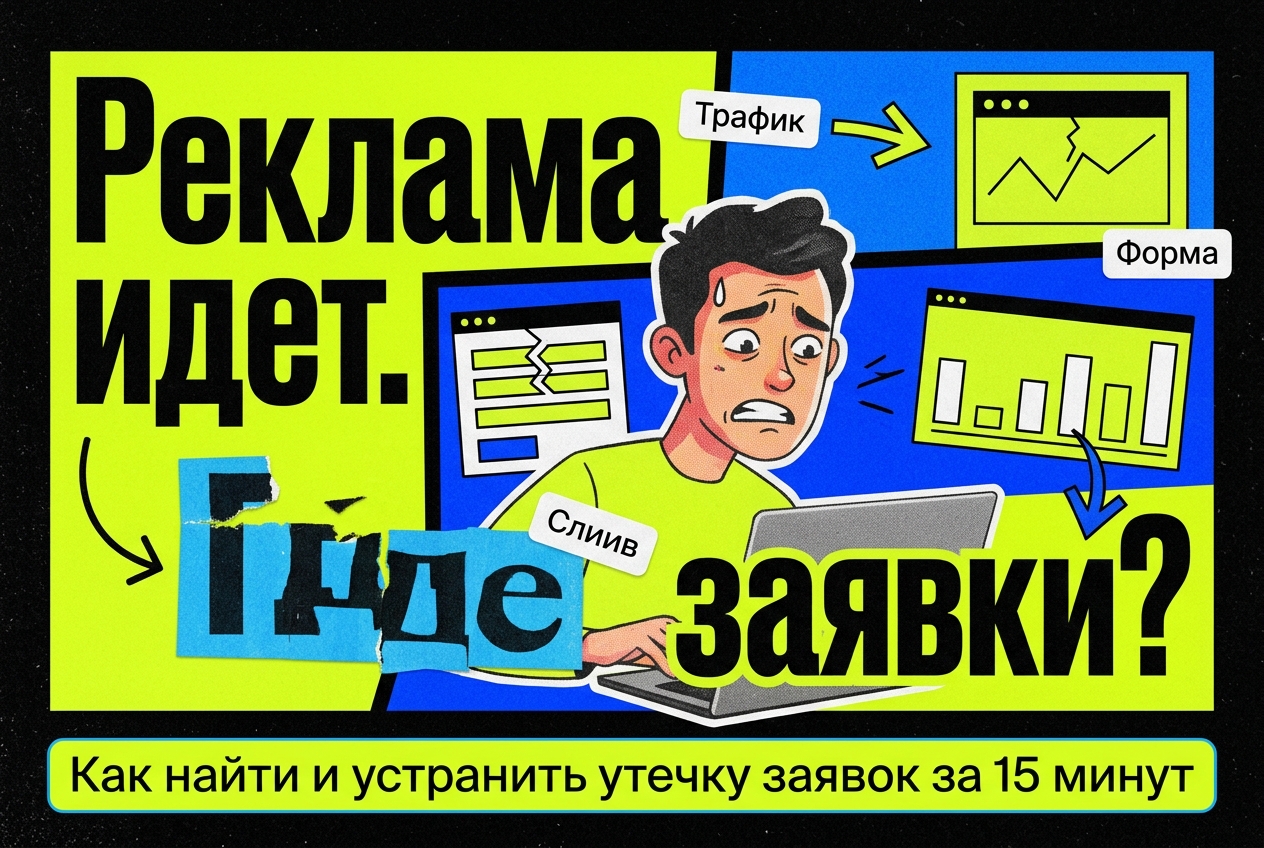 Обложка статьи о поиске потерь между рекламным кликом и заявкой с сайта